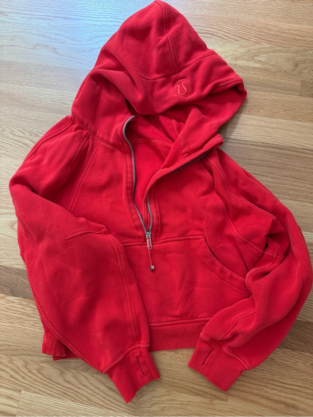 Lululemon Scuba Half zip hoodie red M/L - Picture 2 of 5